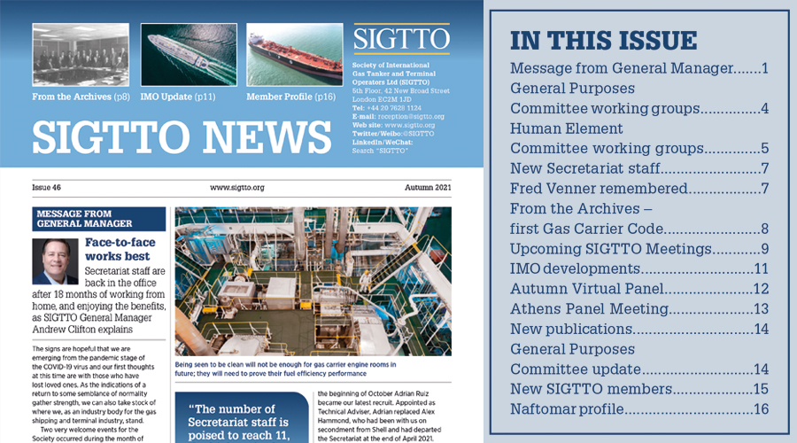 SIGTTO Autumn Newsletter 2021